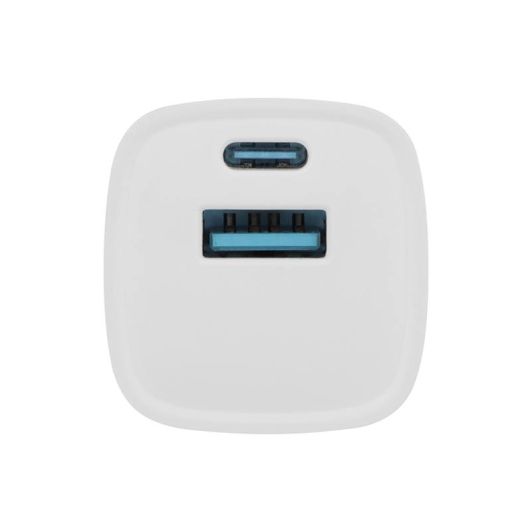 Cargador de pared EDENWOOD blanco de 2 puertos USB-C de 20 W y USB de 18 W