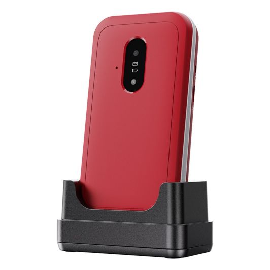 Teléfono Movil DORO Leva 22S Rojo Senior con tapa