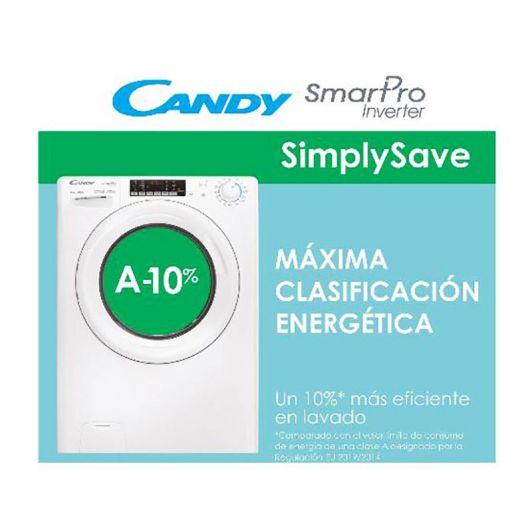 Lavadora secadora - Candy Smart Pro Inverter COW 4854TWM6/1-S, 8 kg/5 kg, 1400 rpm, 16 programas, Wi-Fi, A-10% 