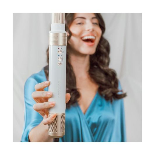 Cecotec Cepillo de Aire Caliente Secador Moldeador Alisador 10 Cabezales Tecnología Coanda CeramicCare 10in1 AirGlam Champagne