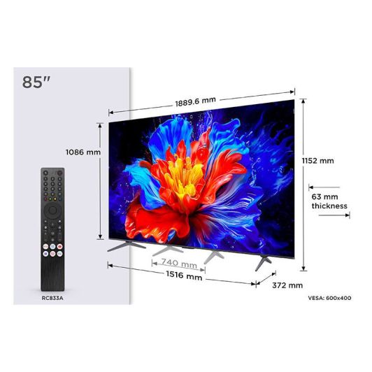 TV QLED TCL 85QLED810K 144Hz