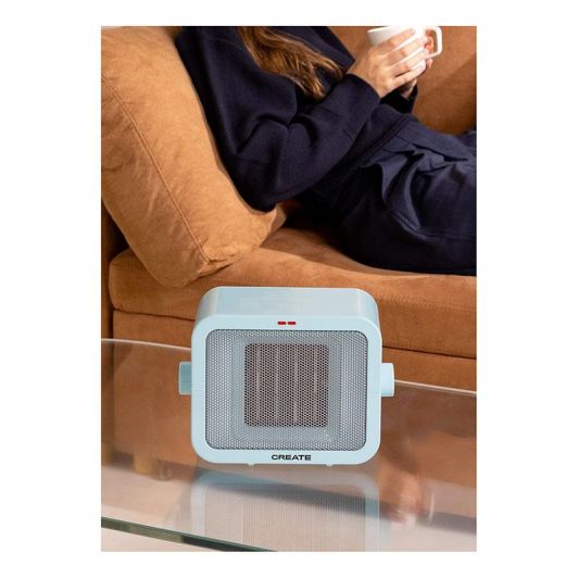 CREATE WARM BOX Calefactor Cerámico Azul/Calefactor Portátil 1500w