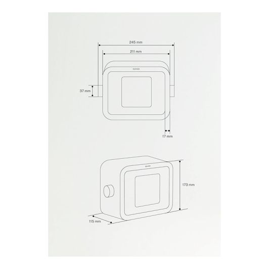 CREATE WARM BOX Calefactor Cerámico Azul/Calefactor Portátil 1500w
