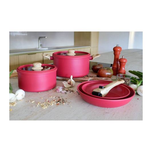 Batería de cocina MENASTYL frambuesa