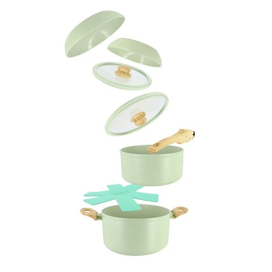 Batería cocina MENASTYL SUPERBALL 8pcs verde menta