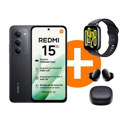 XIAOM Movil Pack Redmi 15 5G 256Go + auriculares