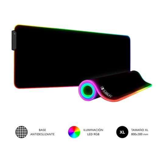 Alfombrilla Ratón Xl LED RGB 800x300x4  SUBBLIM 