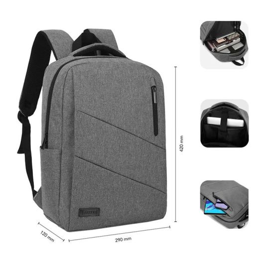 Mochila para portatil 15.6 City Gris SUBBLIM