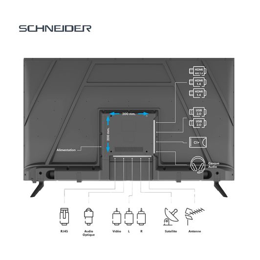  TV QLED SCHNEIDER 65A1