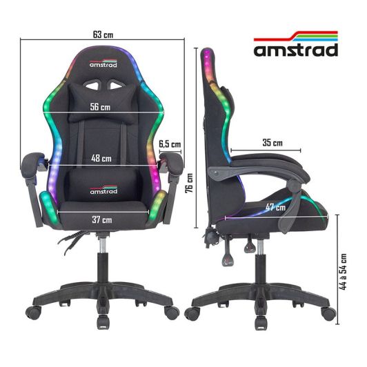 Silla Gaming con luces LED AMSTRAD AMS-LED