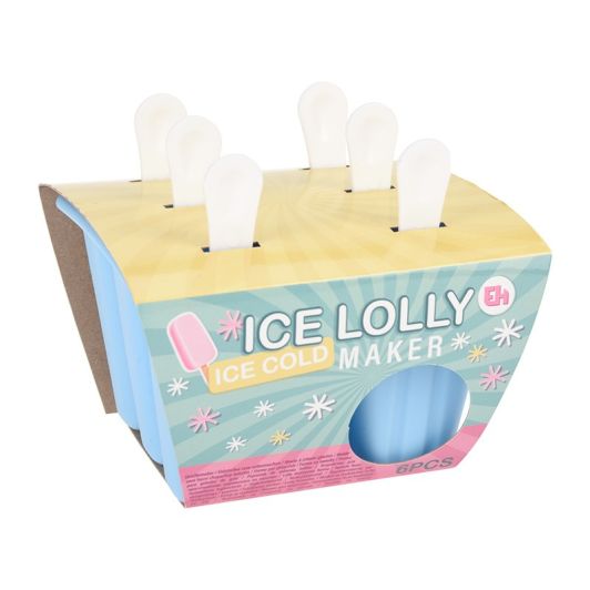 Molde para polos/paletas de hielo, 6 unidades