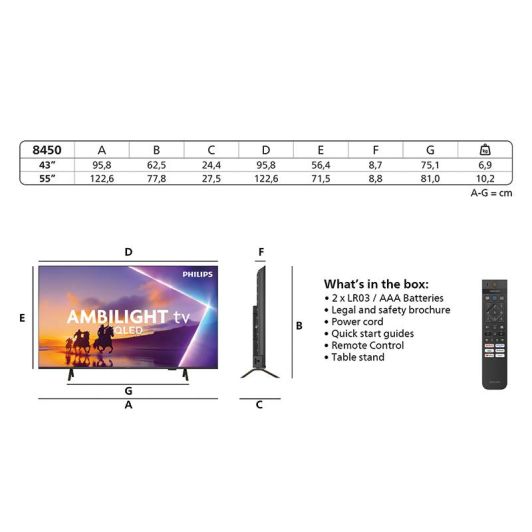 Televisor QLED de 55