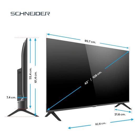 Televisor QLED Schneider 43A1 de TV 43