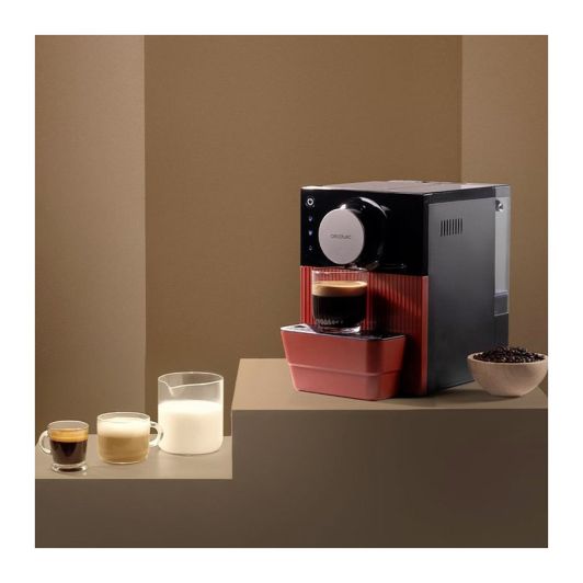 Cafetera CECOTEC Superautomática Compacta Cremmaet Cube Red. 1350W Negra, Rendimiento Profesional Pantalla Táctil Presión 19 Bares