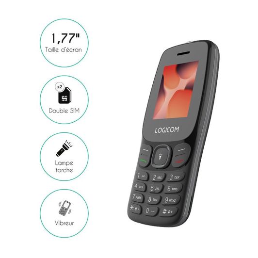 Móvil LOGICOM E45 4G 128MB Negro