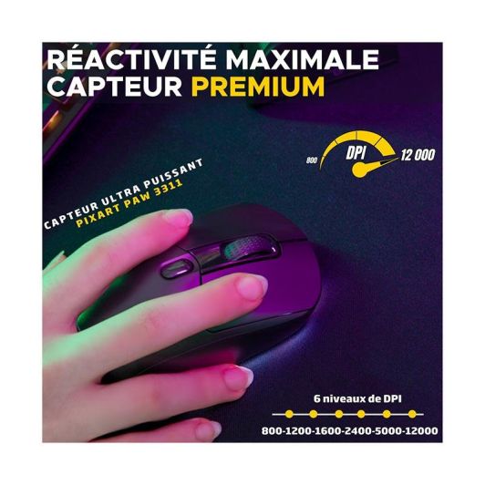 Ratón gaming THE G-LAB KULT TITANIUM san