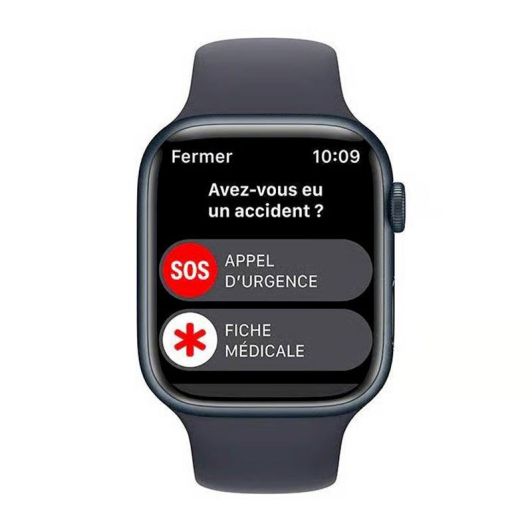Reloj inteligente Apple Watch S8 de 45 mm con GPS, reacondicionado, grado A, color negro
