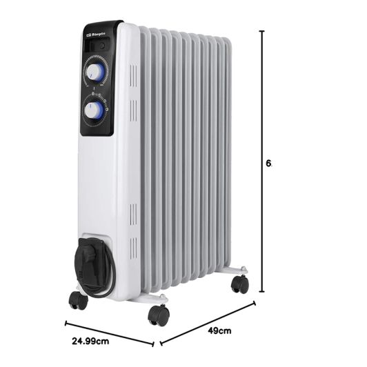 Orbegozo RF 2500, Radiador de Aceite, 11 Elementos, 2500 W, Blanco