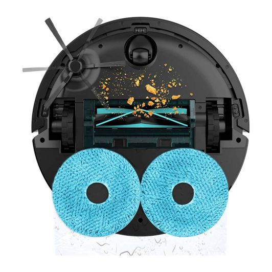 Cecotec Robot Aspirador y Friegasuelos con Base Autovaciado Conga X50. Motor de Succión 15000Pa, Base 4 en 1, Tecnología Láser