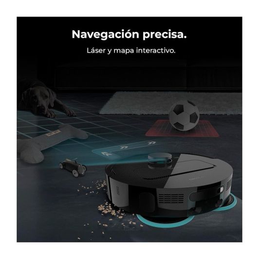 Cecotec Robot Aspirador y Friegasuelos con Base Autovaciado Conga X50. Motor de Succión 15000Pa, Base 4 en 1, Tecnología Láser