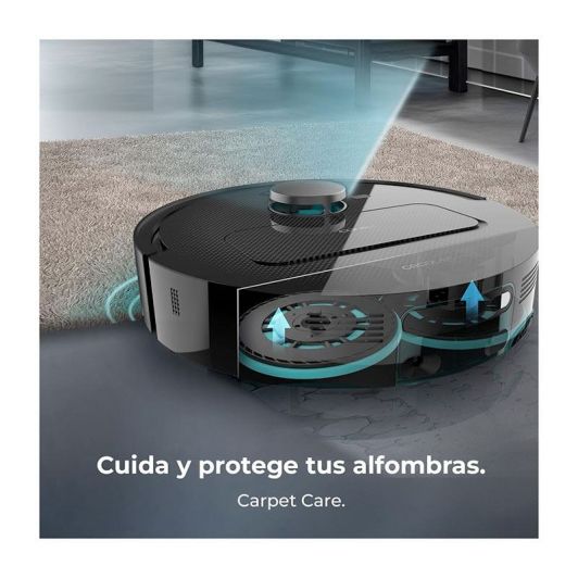 Cecotec Robot Aspirador y Friegasuelos con Base Autovaciado Conga X50. Motor de Succión 15000Pa, Base 4 en 1, Tecnología Láser
