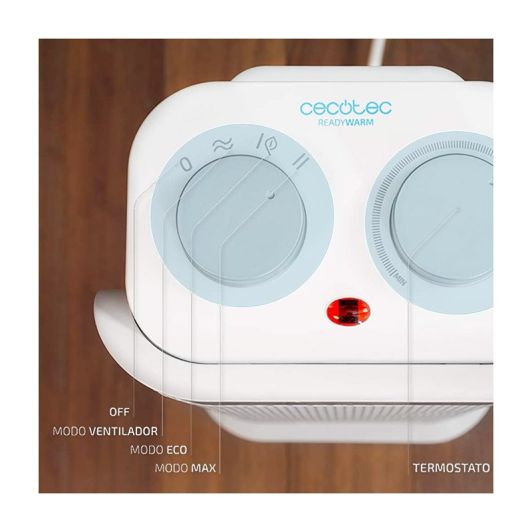Cecotec Calefactor Eléctrico Cerámico Ready Warm 6250 Ceramic Sky Style. 2000W