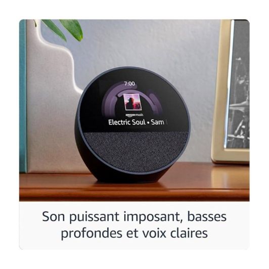 Altavoz bt. AMAZON ECHO SPOT noir