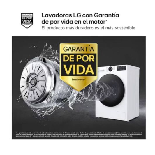 Lavadora Inteligente LG F2X50S8TLB, 8kg, 1200rpm, clase A-30%, F2X50S8TLB 