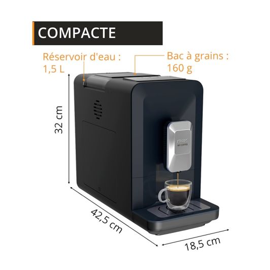 Cafetera Espresso con molinillo KRUPS MY COFFEE EA2004E0 azul oscuro
