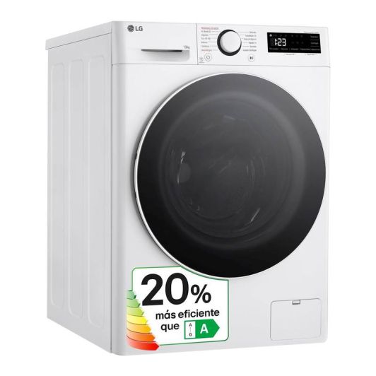 LAVADORA 13kg, Clase A-20%, Vapor Steam, 1400rpm,  LG F4WR6013A0W