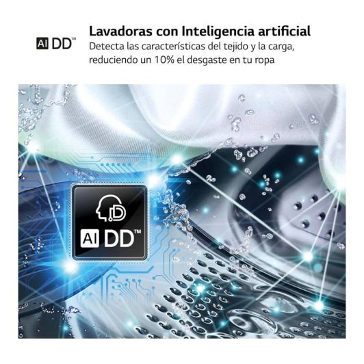 LAVADORA 13kg, Clase A-20%, Vapor Steam, 1400rpm,  LG F4WR6013A0W