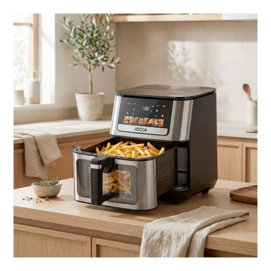 Freidora sin aceite Airfry, 9L, doble resistencia, pantalla color,  JOCCA 