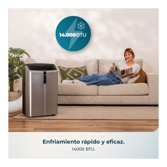 Aire Acondicionado Portátail, Bomba de calor, 14000btu, 30-35m2, CECOTEC ForceClima 14800 Nux Heating
