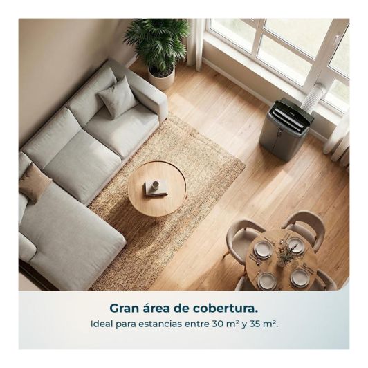 Aire Acondicionado Portátail, Bomba de calor, 14000btu, 30-35m2, CECOTEC ForceClima 14800 Nux Heating