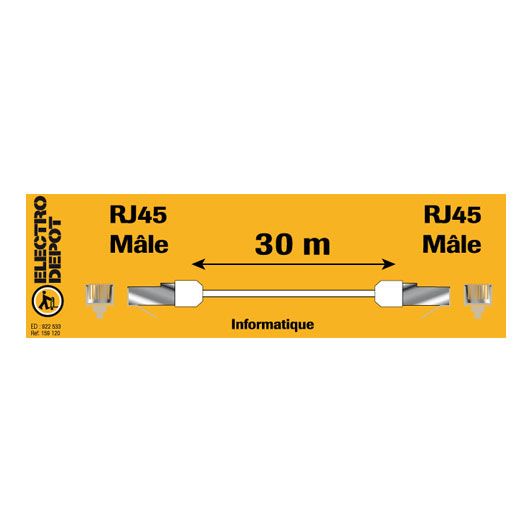 Cable ELECTRO DEPOT RJ45 30 metros blanco