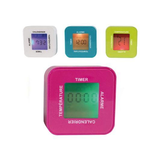 Despertador CMP HT0852 luminoso giratorio multifunción colores surtidos