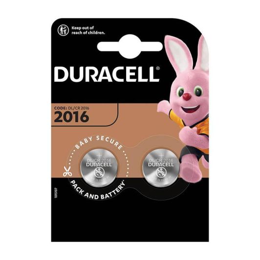 Pack pilas DURACELL CR2016 x 2 uds
