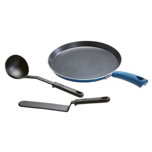Crepera para inducción COSYLIFE + 2 utensilios de cocina