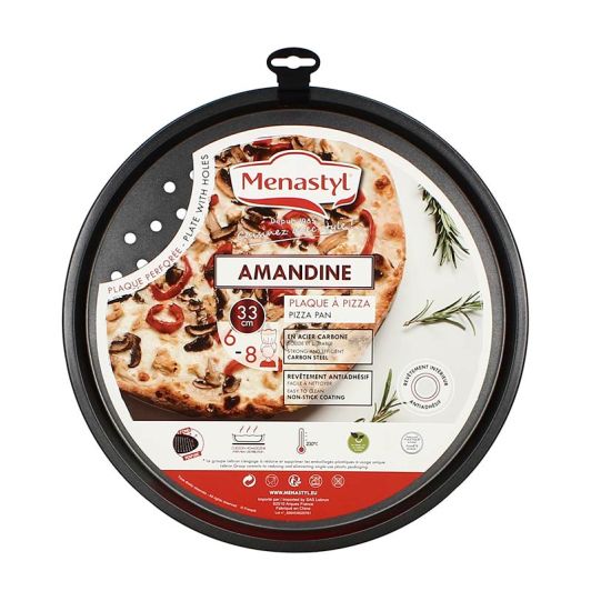 Plato para pizza diámetro 33cm perforado