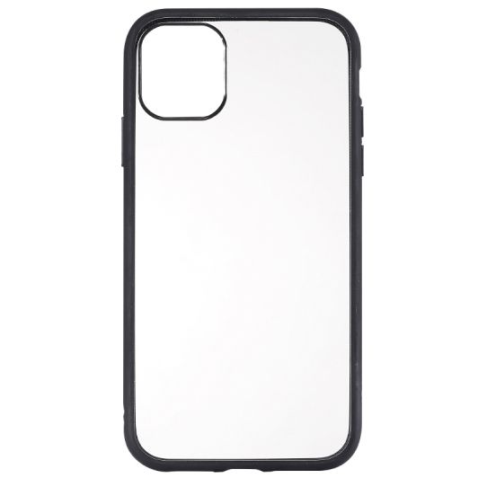Carcasa protección iPhone 11 transparente contorno negro WE 
