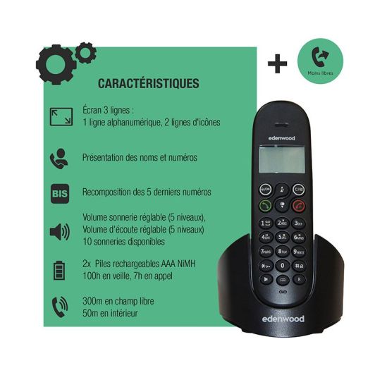 Teléfono fijo EDENWOOD