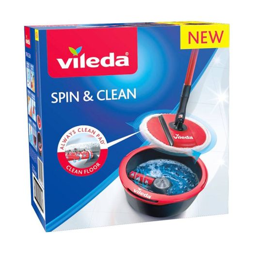 Kit de limpieza cubo + fregona giratoria VILEDA Spin&Clean