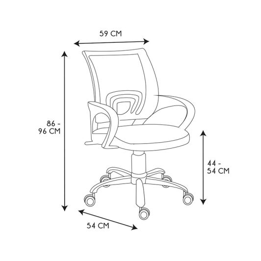 Silla de oficina transpirable CMP M1