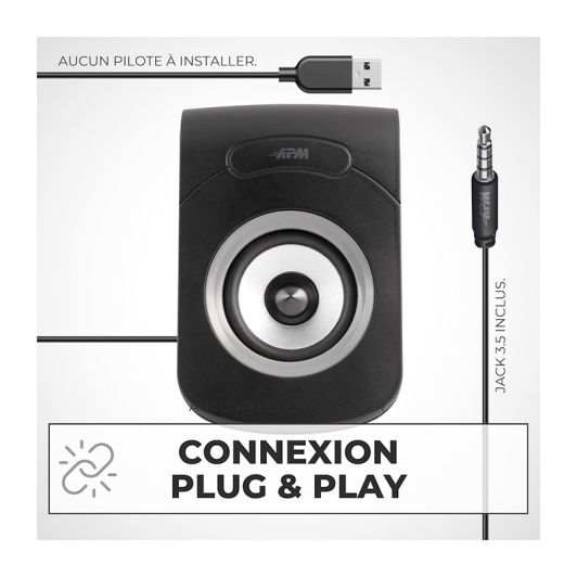 DUO DE ALTAVOCES PARA PC USB 2.0 CON CABLE APM