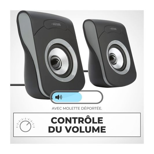 DUO DE ALTAVOCES PARA PC USB 2.0 CON CABLE APM