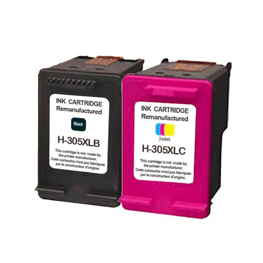 CARTUCHO DE TINTA NEGRO Y TRICOLOR COMPATIBLE CON HP H305 XL  BY ELECTRO DEPOT 