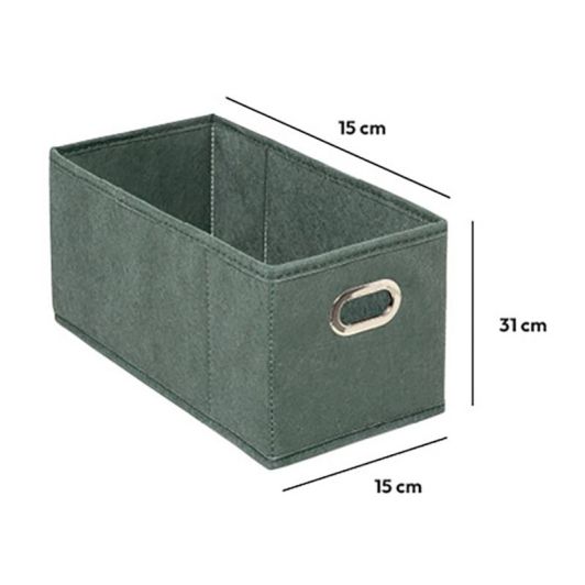 Caja de almacenamiento plegable caqui 15x31cm
