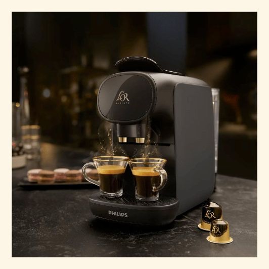 Cafetera de cápsulas Nespresso PHILIPS L'OR Barista LM9012/20 Gris Cachemir