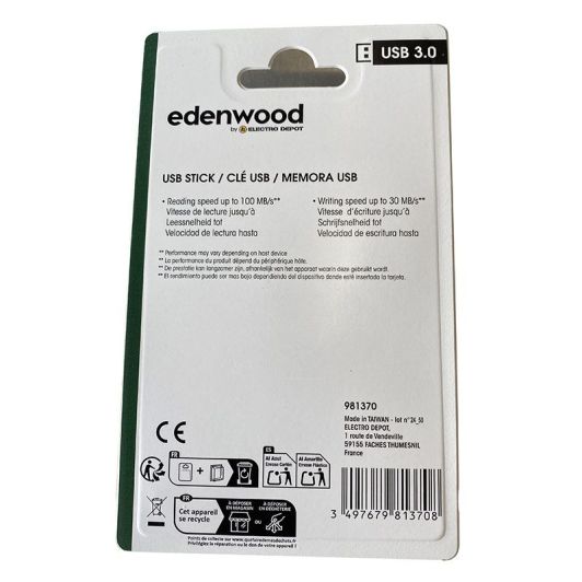 Pack de 3 memorias USB EDENWOOD 64 GB 3.0 - TOTAL 192 GB