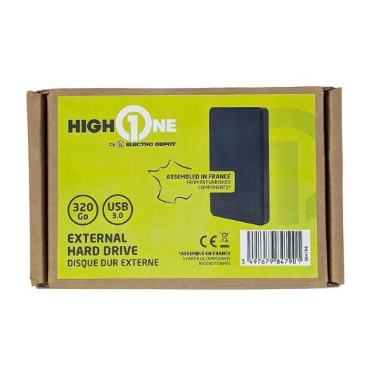 Disco duro HIGH ONE Reacondicionado 320 GB USB 3.0 Grado A+